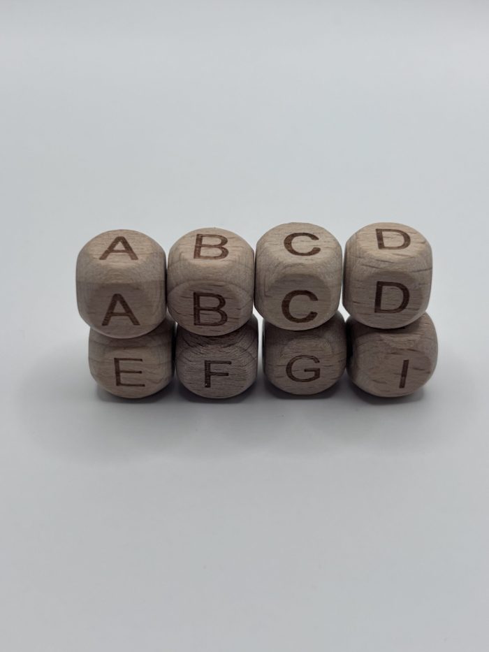 wooden letter beads