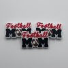 silicone football mom beads