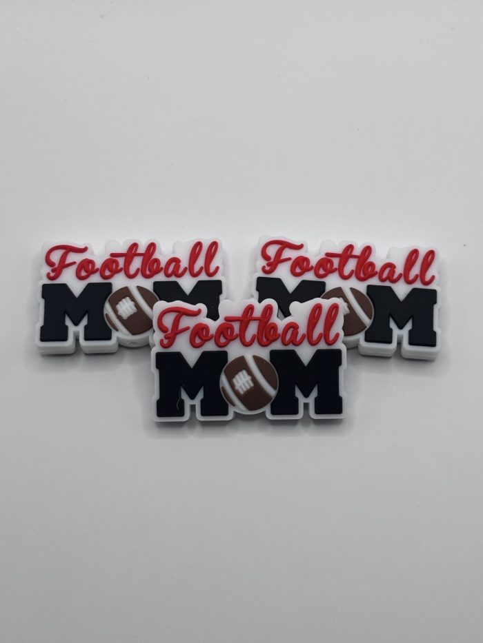 silicone football mom beads