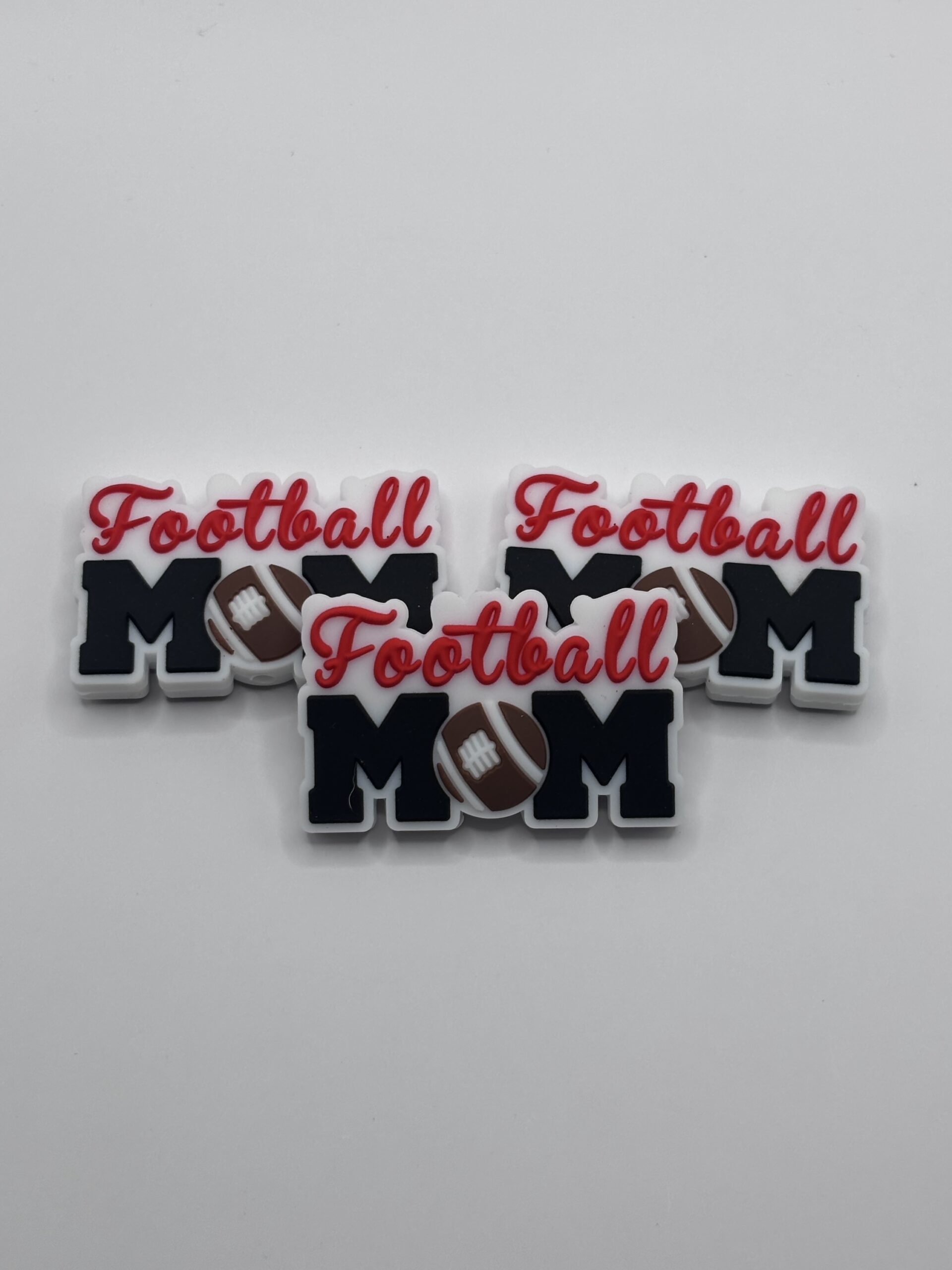 silicone football mom beads