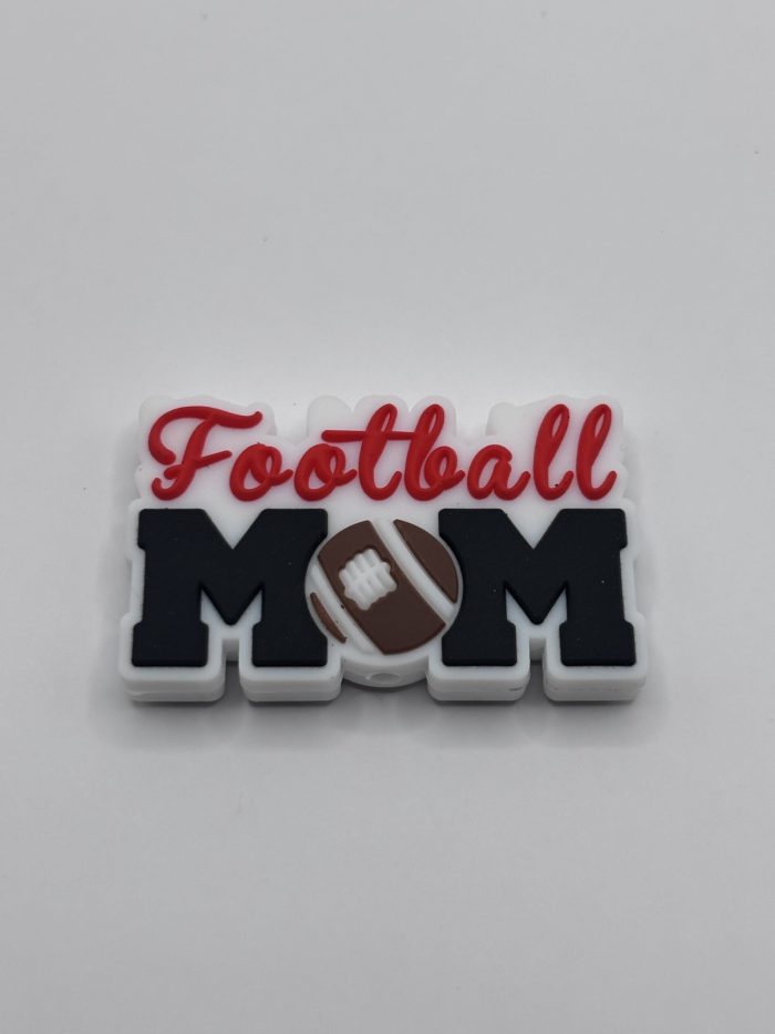 silicone football mom beads