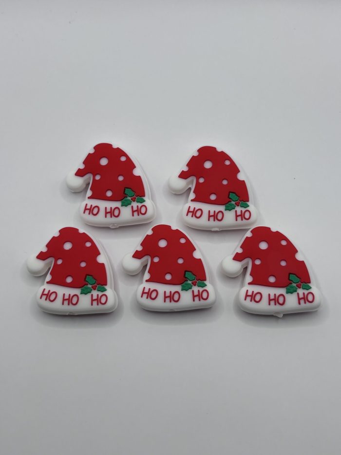 Silicone Santa Hat Beads