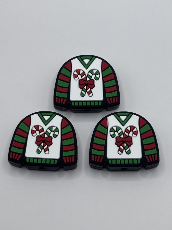 Silicone Christmas Ugly Sweater Beads