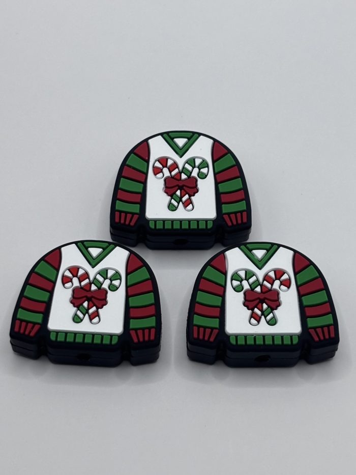 Silicone Christmas Ugly Sweater Beads