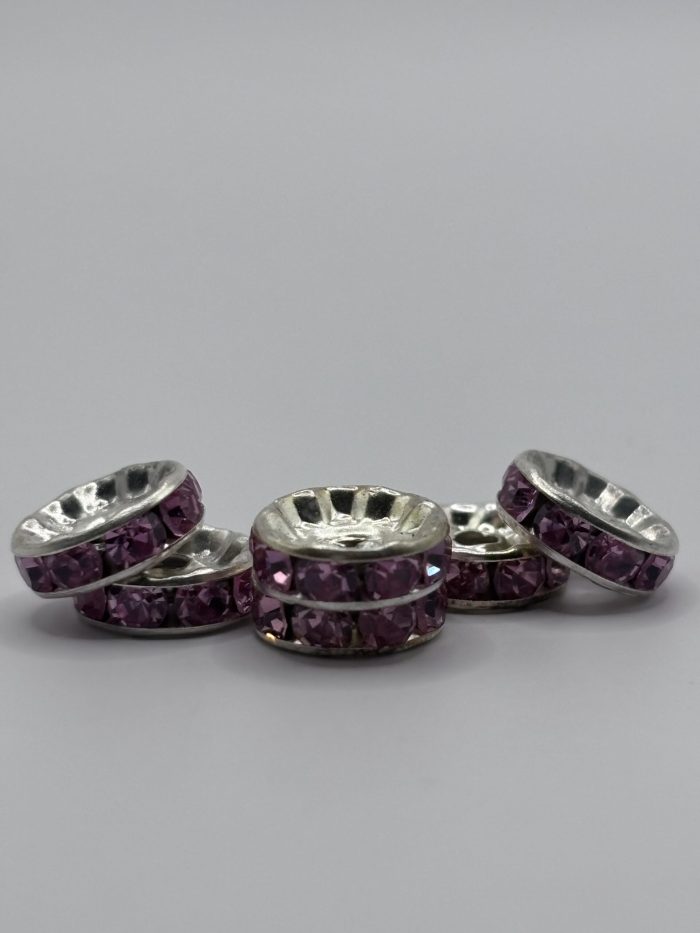 10mm pink spacer beads