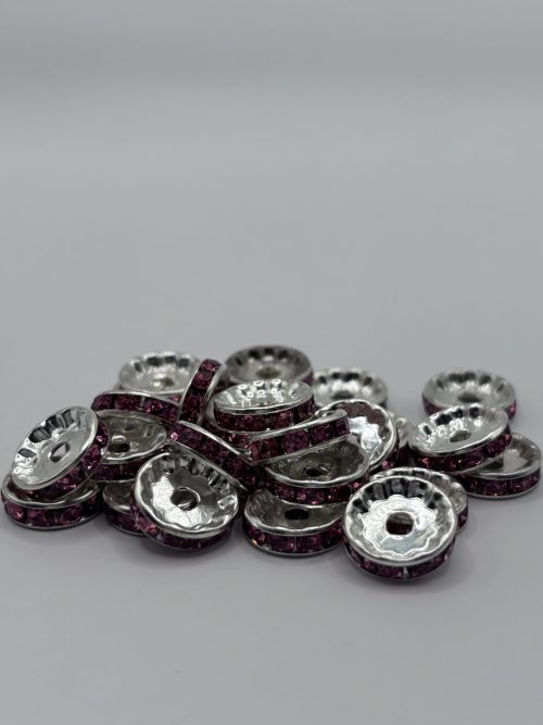 12mm pink spacer beads