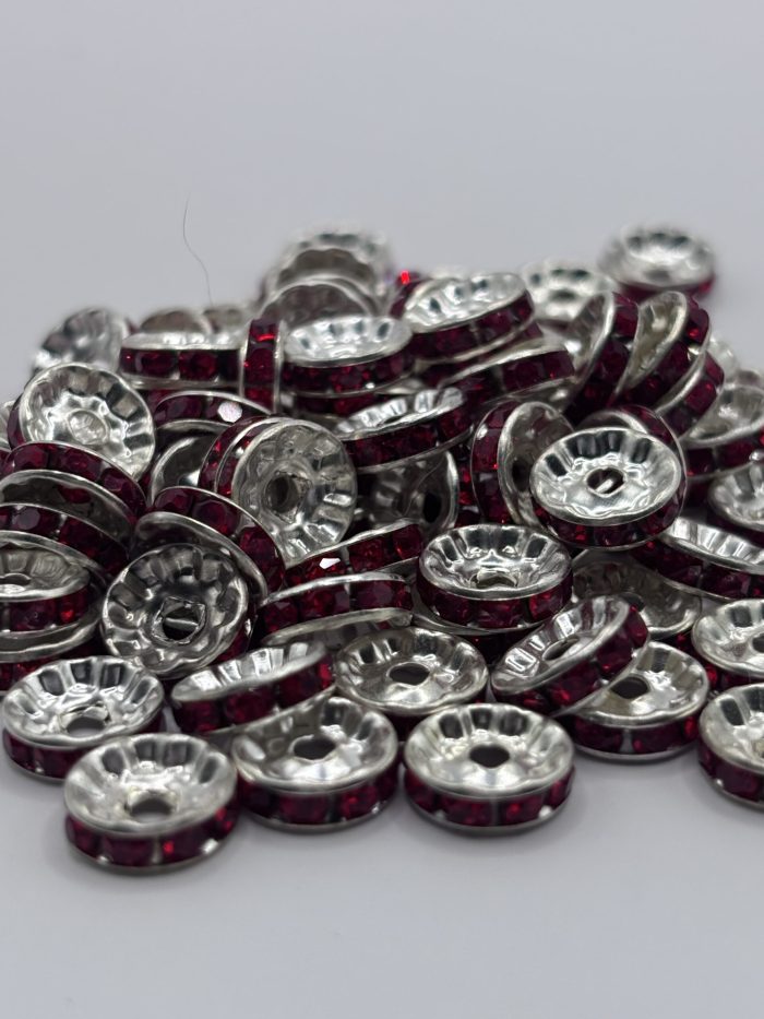 10mm red spacers beads