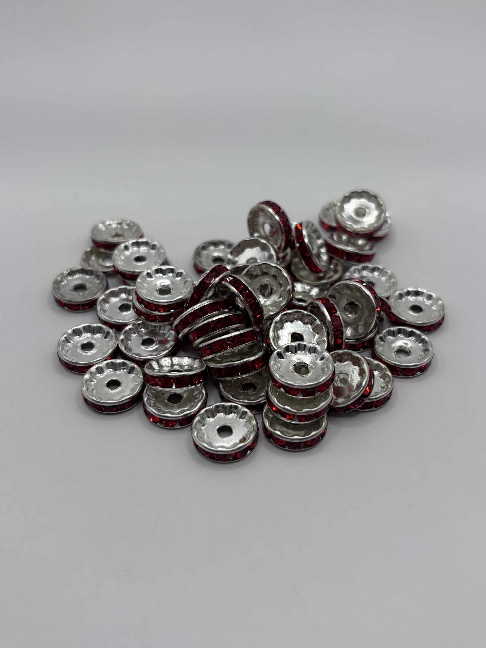 10mm red spacers beads