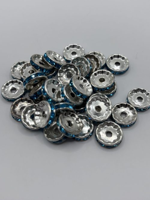 12mm Blue spacer Beads