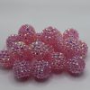 16mm Light Pink Rhinestone beads