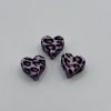 Silicone Pink Leopard Print heart Beads