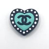 Silicone Chanel Heart beads Stunning