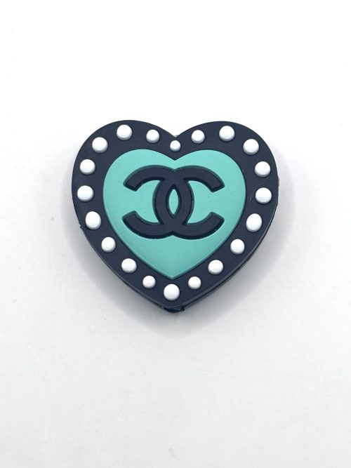 Silicone Chanel Heart beads Stunning