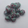 Dazzling 20mm Red and Green Rhinestone beads