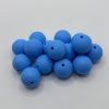 Round 15MM Blue Silicone Beads