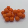 Round 12MM Orange Silicone Beads