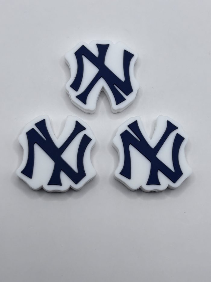 Silicone New York Yankees beads