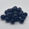 15mm glossy black silicone beads