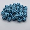 Silicone 15mm Round Teal LV beads