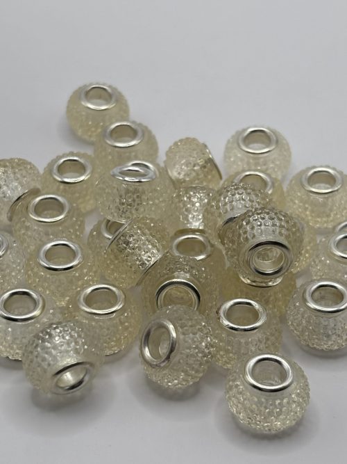 14mm Clear Rhinestone spacer Beads