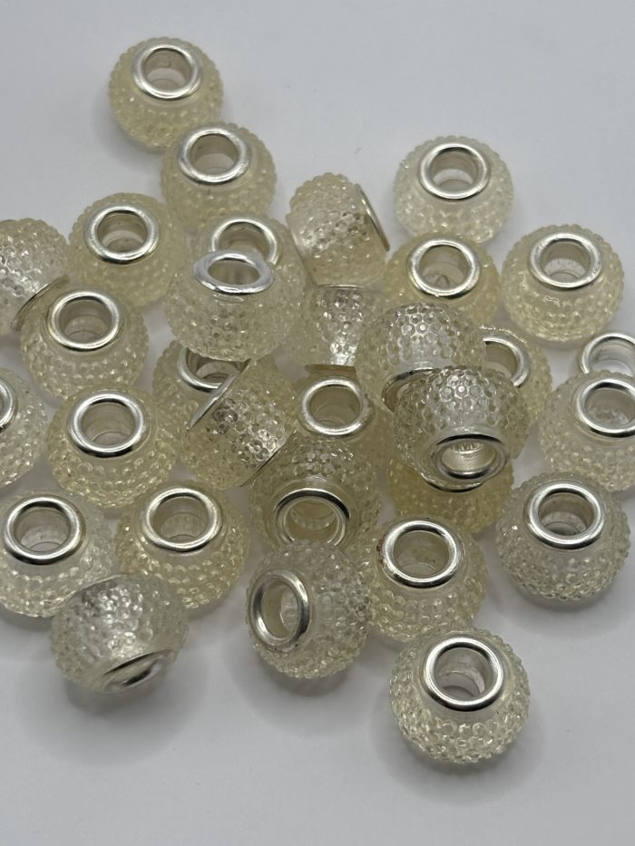 14mm Clear Rhinestone spacer Beads