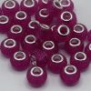 14mm Pink Rhinestone spacer Beads