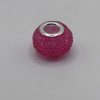 14mm Pink Rhinestone spacer Beads