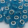 14mm teal rhinestone spacer beads