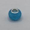 14mm teal rhinestone spacer beads