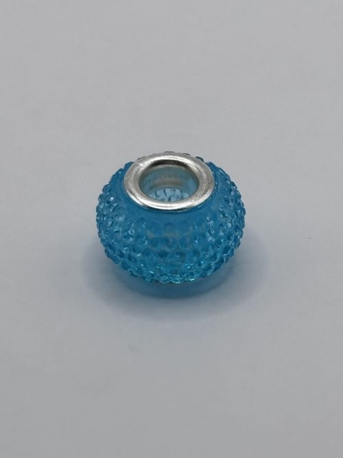 14mm teal rhinestone spacer beads