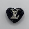 Black Rhinestone Louis Vuitton Heart beads