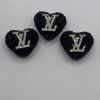 Black Rhinestone Louis Vuitton Heart beads