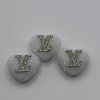 White Rhinestone Louis Vuitton Heart beads