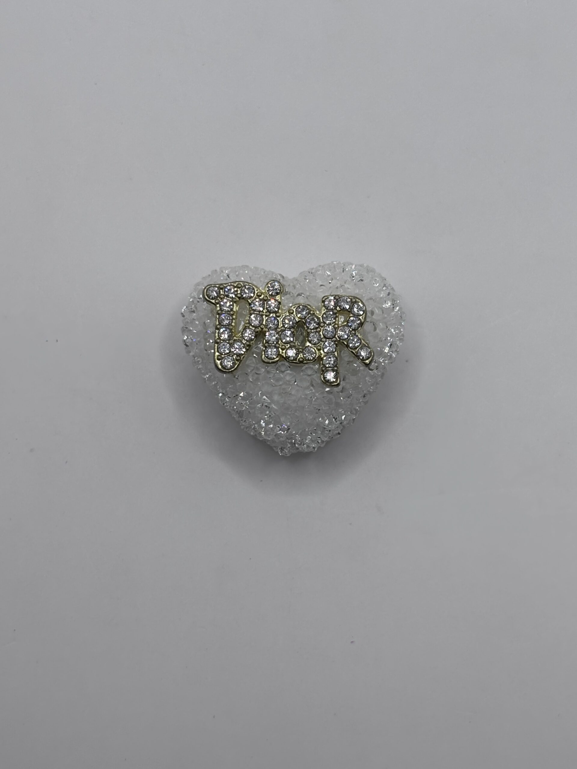 White Rhinestone Dior Heart beads