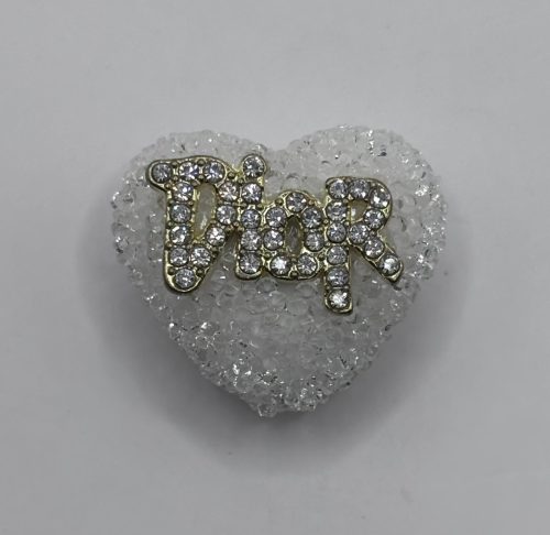 White Rhinestone Dior Heart beads