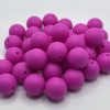 Silicone 15mm Hot Pink Round Beads