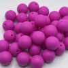 Silicone 15mm Hot Pink Round Beads