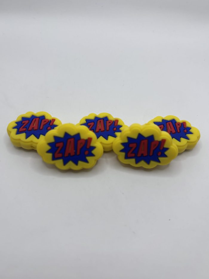 Silicone Superhero ZAP! Comic Beads