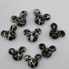 Silicone 12mm Creme Leopard Mickey Mouse Beads