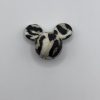 Silicone 12mm Creme Leopard Mickey Mouse Beads