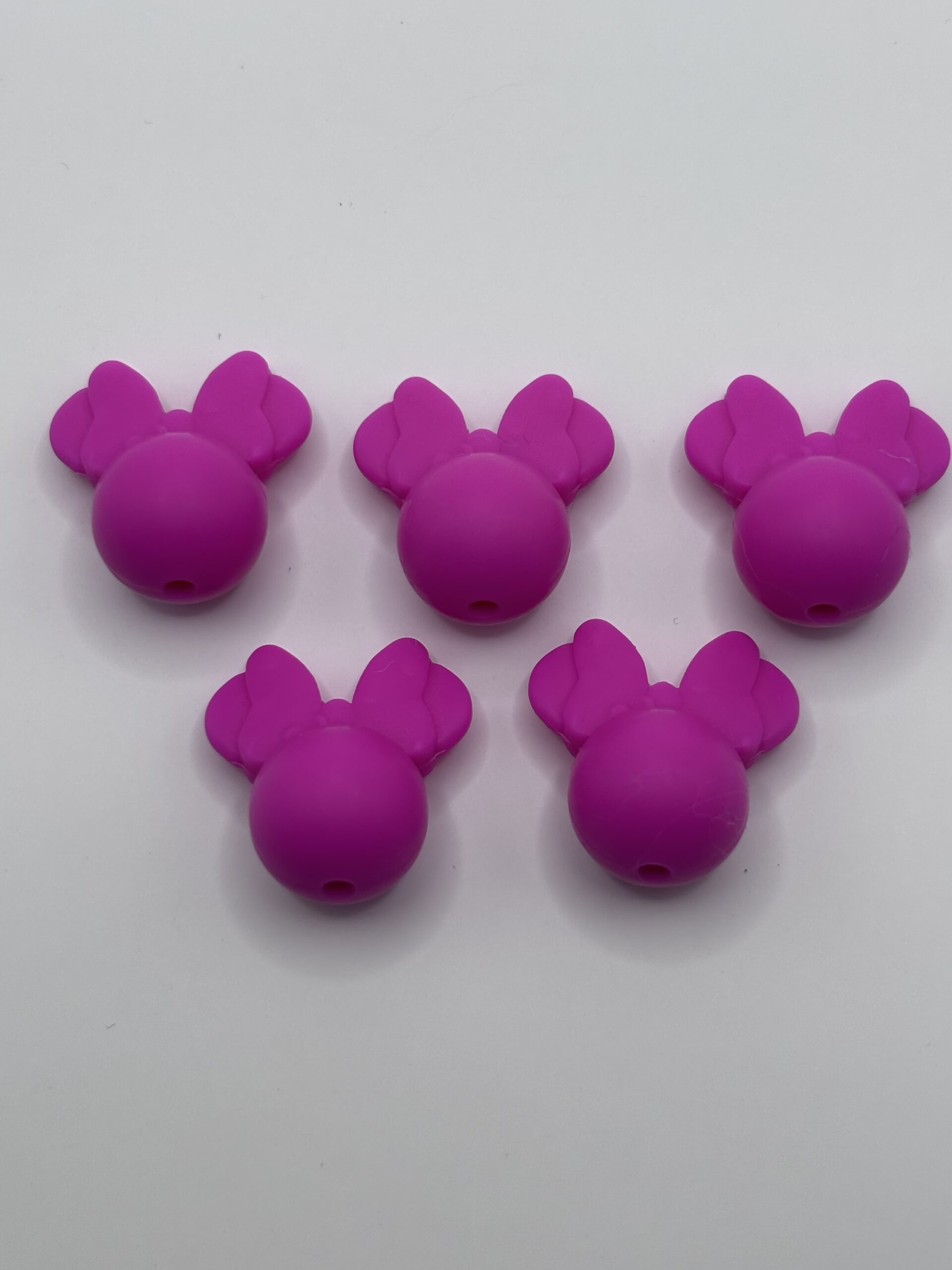 silicone pink minnie mouse beads