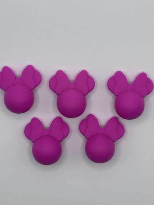 silicone pink minnie mouse beads