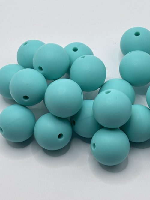 19MM teal Silicone Beads