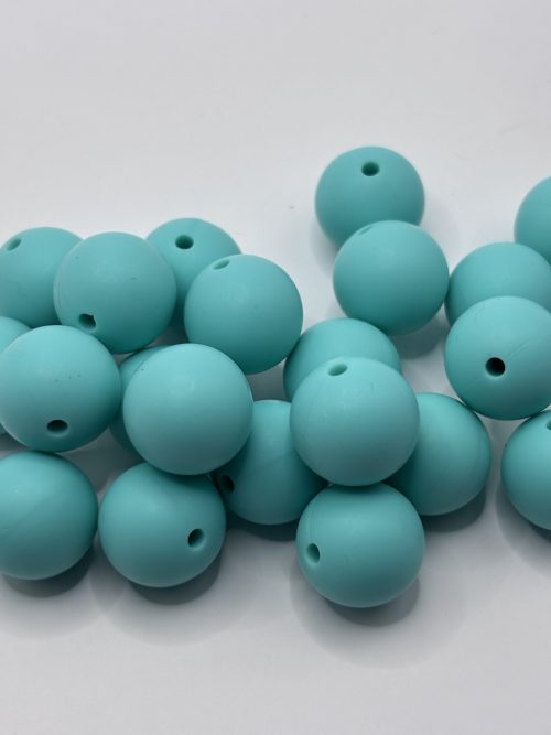 19MM teal Silicone Beads