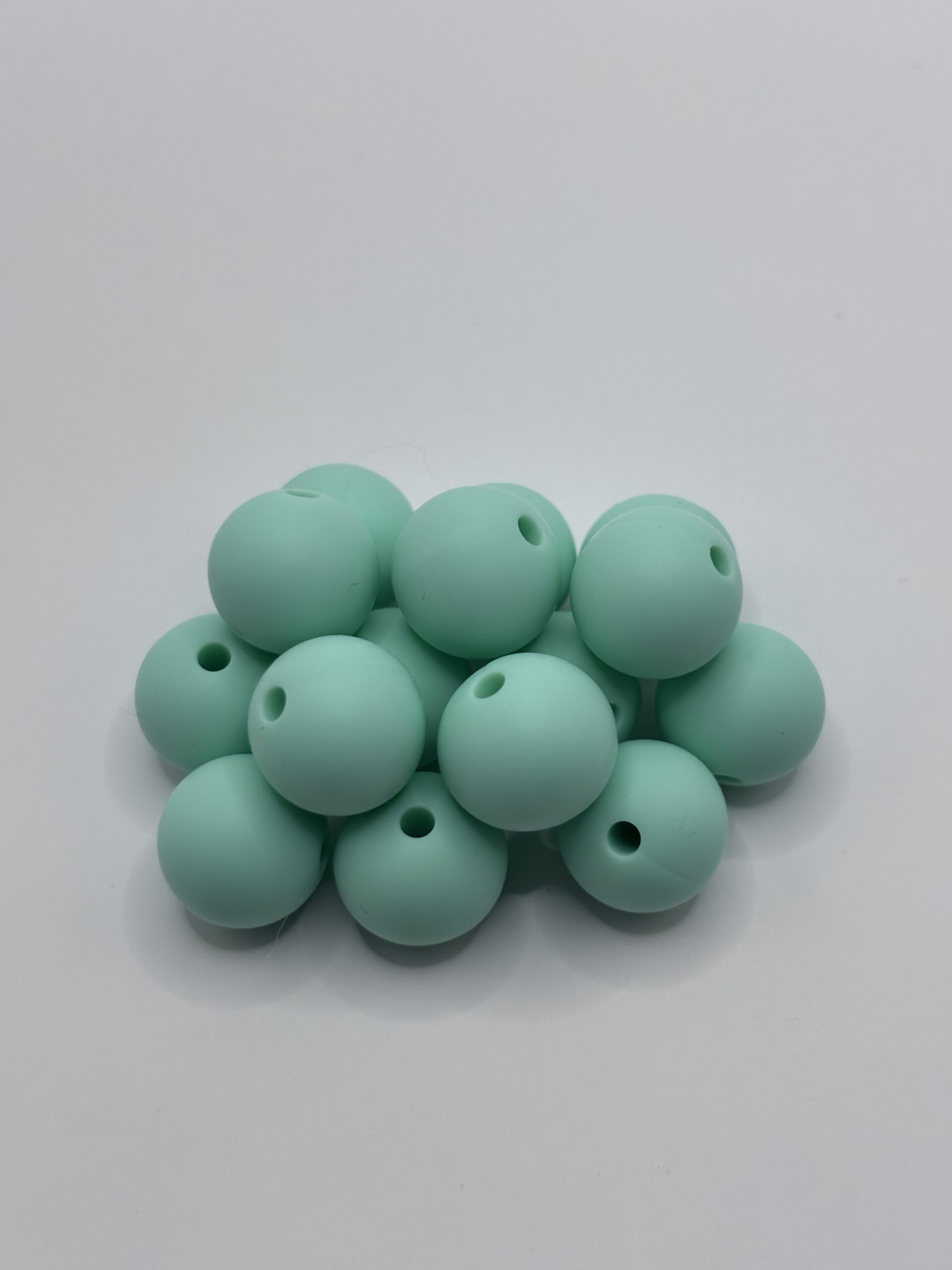 Silicone 12MM Mint Round Beads