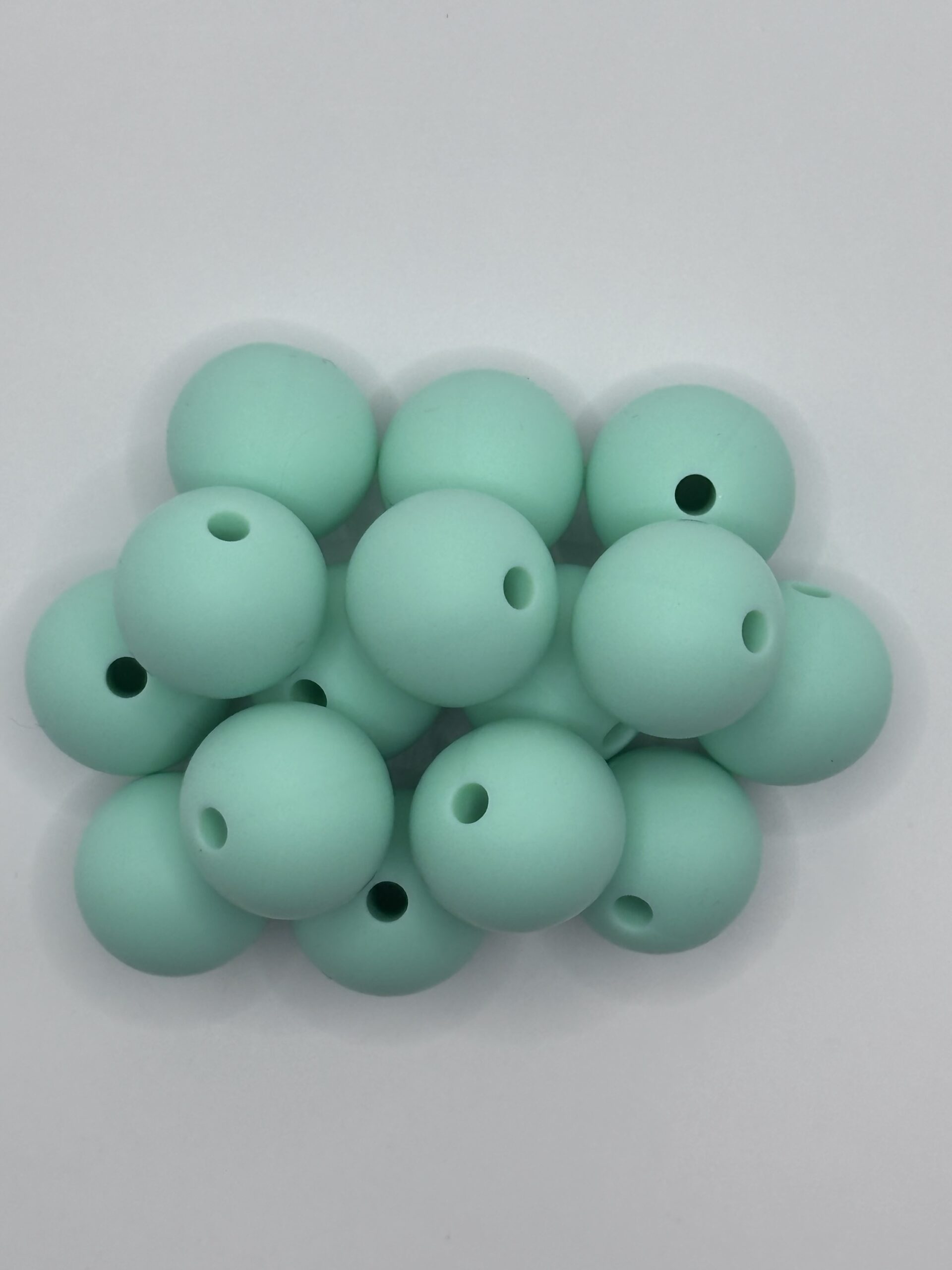 Silicone 12MM Mint Round Beads