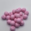 Silicone 15mm Baby Pink Beads