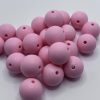 Silicone 15mm Baby Pink Beads