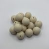 15mm Round Creme Beads