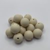 15mm Round Creme Beads